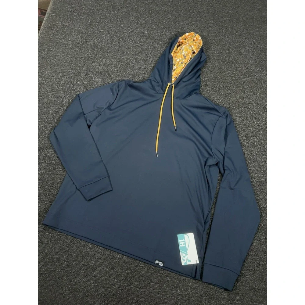New Inward‎ Half Baseball Pattern Hoodie Navy Golf Performance Men's Medium